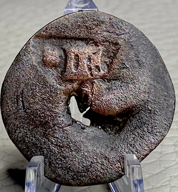 Large 1655 Coin Maravedis Spanish Empire 368 Years Old Pirate Counterstamp - Image 2 of 4