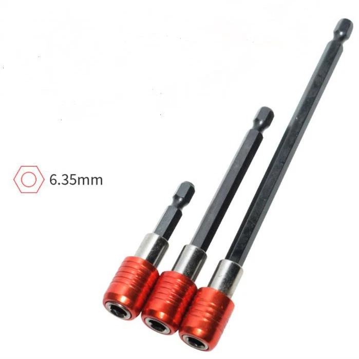 Broca de extensión de destornillador de vástago hexagonal magnético de liberación rápida de 6 piezas Foto 4 de 4