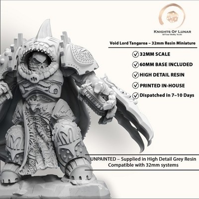 Void Lord Tangaroa 32mm Resin Miniatur - Fantasy DnD Ocean Boss Modell