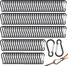 300 Pcs 2" Carabiner Bulk Spring Snap Hooks Bulk Aluminum Alloy Clip Keychain...
