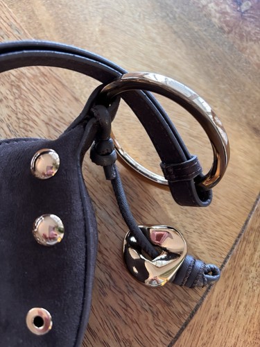 ZARA BROWN SUEDETTE STUDDED SHOULDER BAG NEW UNUSED - Picture 4 of 6