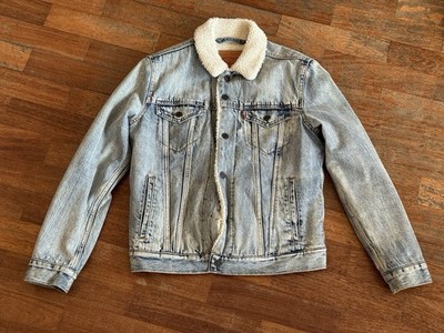 Levi s Sherpa Trucker Jacke leichte Jeans Herren S