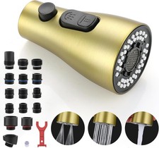 Kitchen Faucet Sprayer Head Replacement W/ 15 Adapters Pull Down Faucet Spray