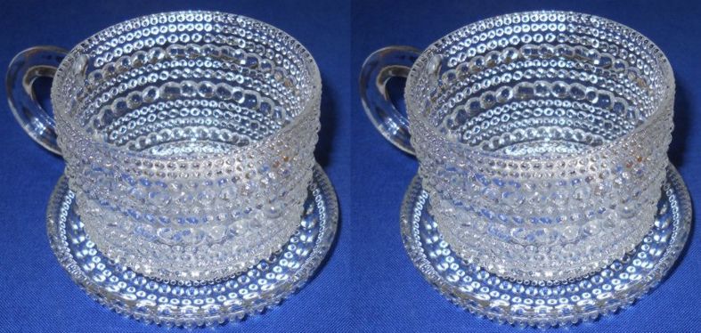 Iittala Toikka Kastehelmi Vintage Clear Cups & Plates Arabia