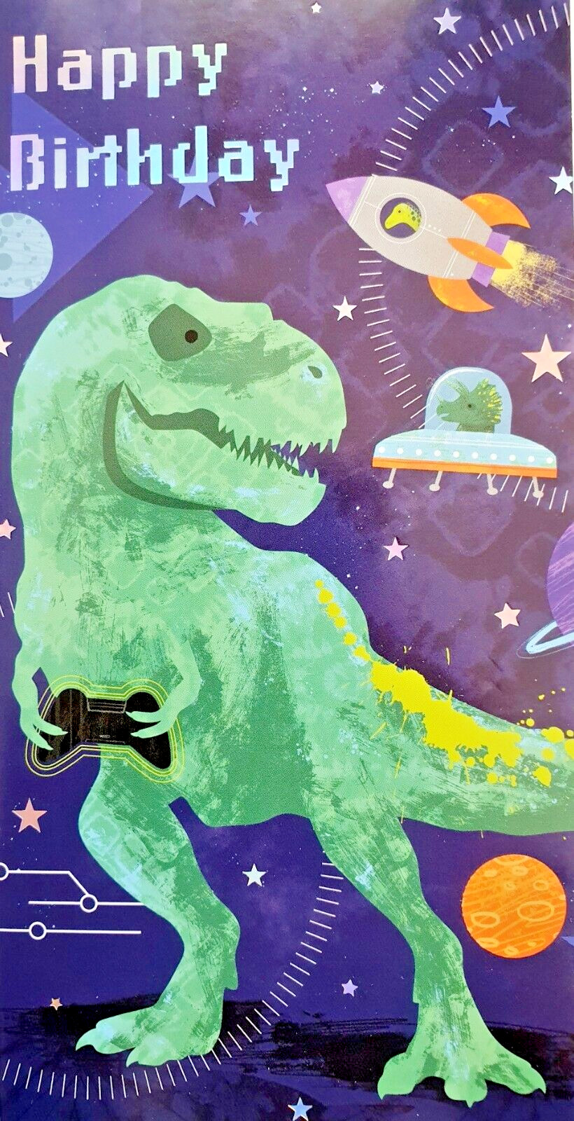 Kids Happy Birthday Money Wallet Card Gift Voucher Card For Cash Gifts Dinosaur