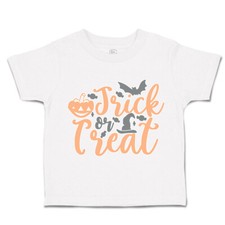 Halloween Toddler T-Shirt Trick Or Treat with Bat and Witch Hat Owl Clothes