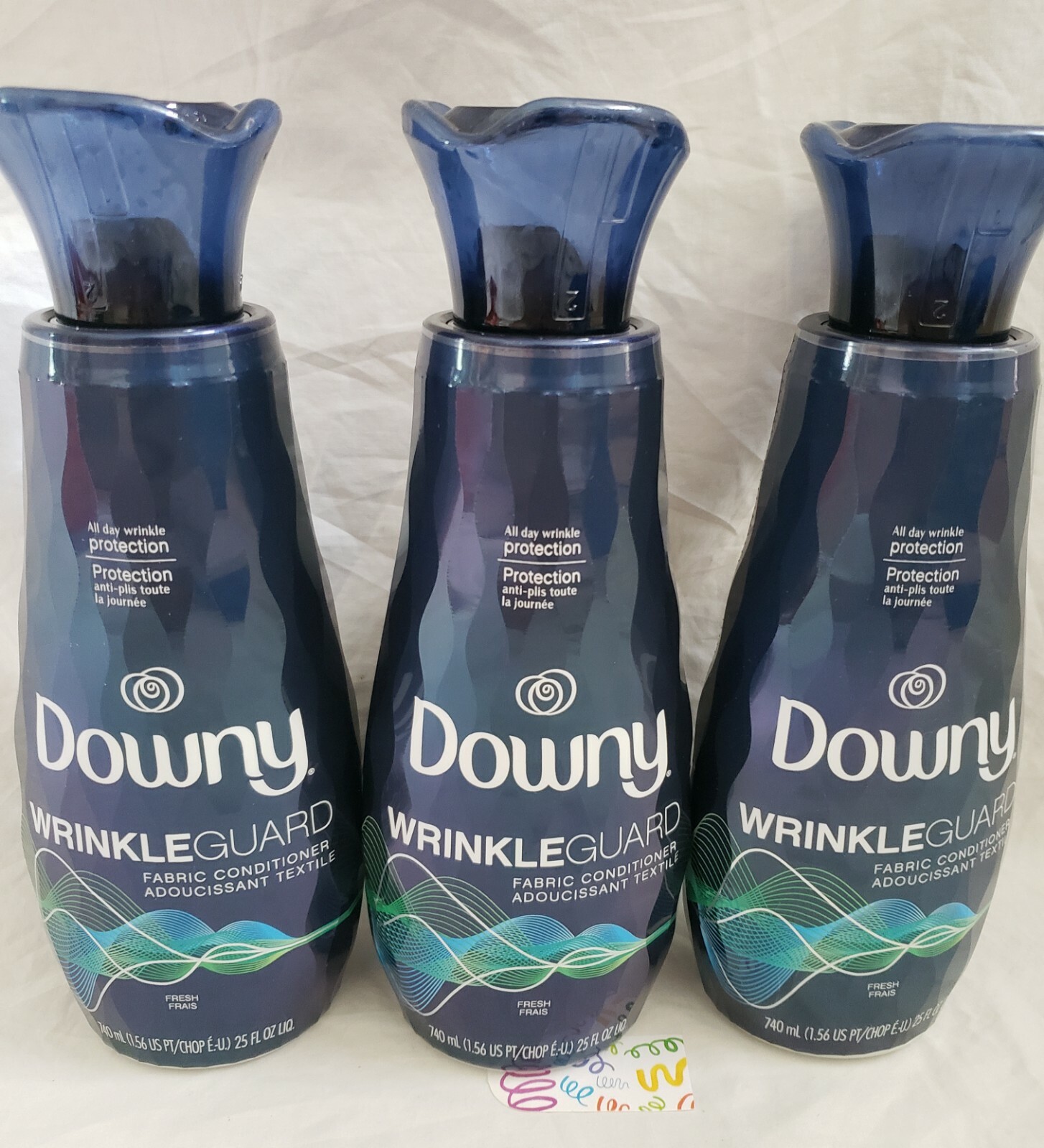 3 Bottles Downy Wrinkle Guard WrinkleGuard Fabric Conditioner Softener