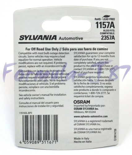 Sylvania Premium LED Light 1157 Amber Orange Two Bulbs Front Turn Signal Stock - Picture 3 of 12