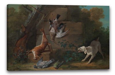 Kunstdruck Jean-Baptiste Oudry - Hund, der tote Vögel bewacht
