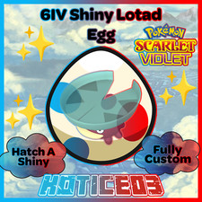 LOTAD ✨ SHINY 6IV EGG ✨ Pokemon SCARLET and VIOLET - TEAL MASK lv1 Max IVs