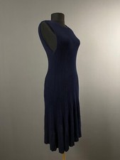 Alice Olivia Womens Navy Blue Rib Sleeveless Stretch Pencil Dress Tunic Size XS