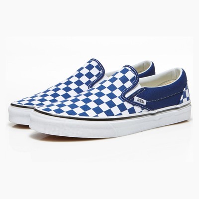 checkerboard vans womens slip on