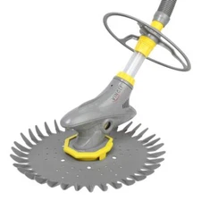 Automatic Pool Vacuum Cleaner Swimming Pool Vacuum with Additional Hoses Gray