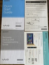 Sony Vaio Quick Start Guide 2013, Recovery Backup & Troubleshooting Guide EXC