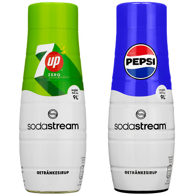 NEU SodaStream Sirup Set Pepsi 7UP Zero 2x440ml Getränkesirup Konzentrat