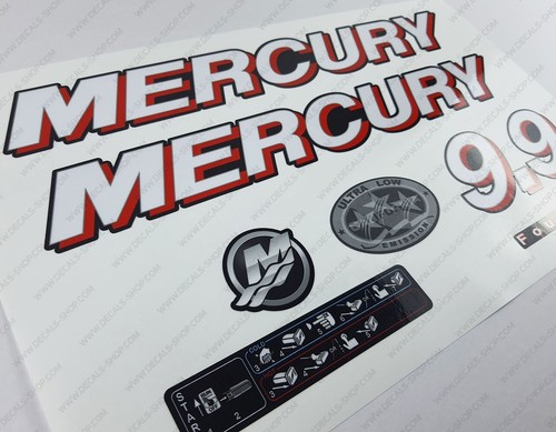 Mercury 9.9 hp Four Stroke 2006-2012 outboard engine decals sticker - Picture 2 of 5