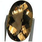 8.58 Ct Natural Smoky Quartz Gemstone Brown Color Oval Checker Cut — photo 5