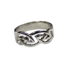 Anillo nudo celta de acero inoxidable para hombre, talla 13