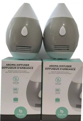 Lot of 2 B-pure Portable Mini scented oil Aroma Diffusers Water Free New In Box