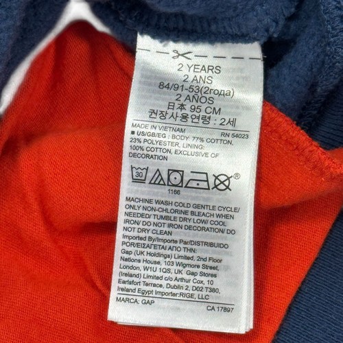 Baby Gap Toddler Monster Hoodie Boy 2T Navy Blue Cotton Blend 3D Zipper Mouth - Picture 3 of 7