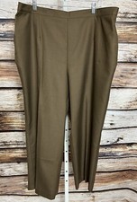Alfred Dunner Womens Tan Brown Size 24W Pants Pull On New