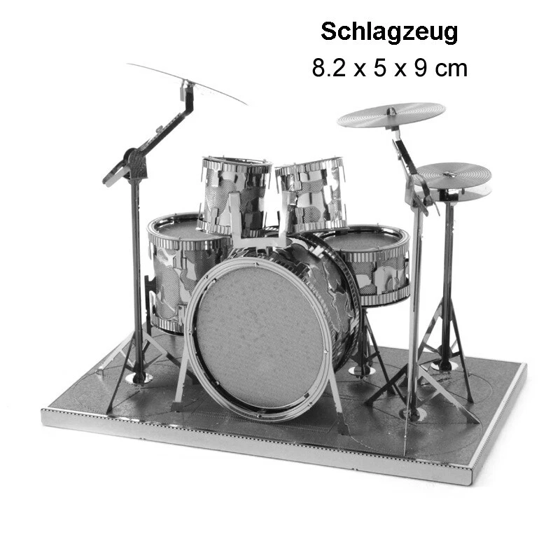 ZOYO Schlagzeug - 3D Laser Metall Puzzle, Konstruktionsspielzeug, Bausatz, Drumset