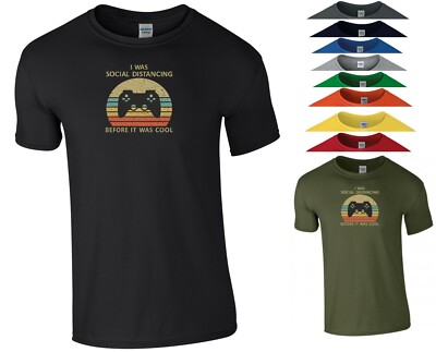 Social Distancing T-Shirt Before It Was Cool Lustig Spiel Fans Geschenk Männer Tee Top