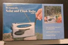 Hampton's Rechargeable Solar and Crank Radio with LED. Brand New.