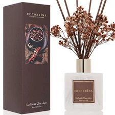 Reed Diffuser Sets Coffee & Chocolate Scented Diffuser With Sticks Home Fragranc