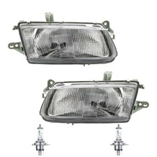 Halogen Scheinwerfer Frontscheinwerfer Set H4 für Mazda 323 S V inkl. Lampen