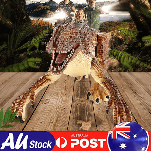 Realistic Remote Control Velociraptor Dinosaur Walking Roaring LED Toy for Kids eBay