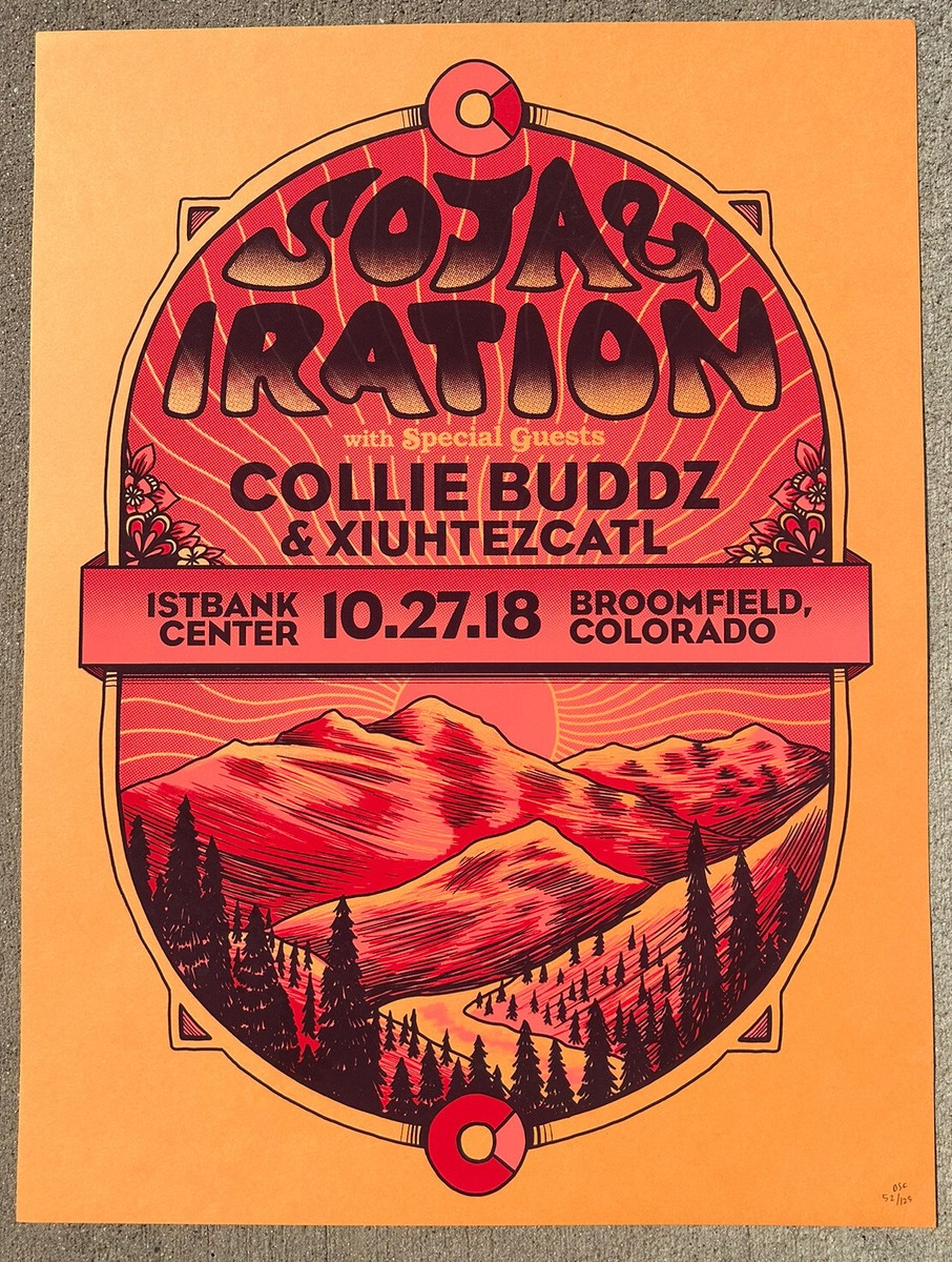 SOJA / IRATION 2018 Broomfield, Colorado 18”x24” Screen Print