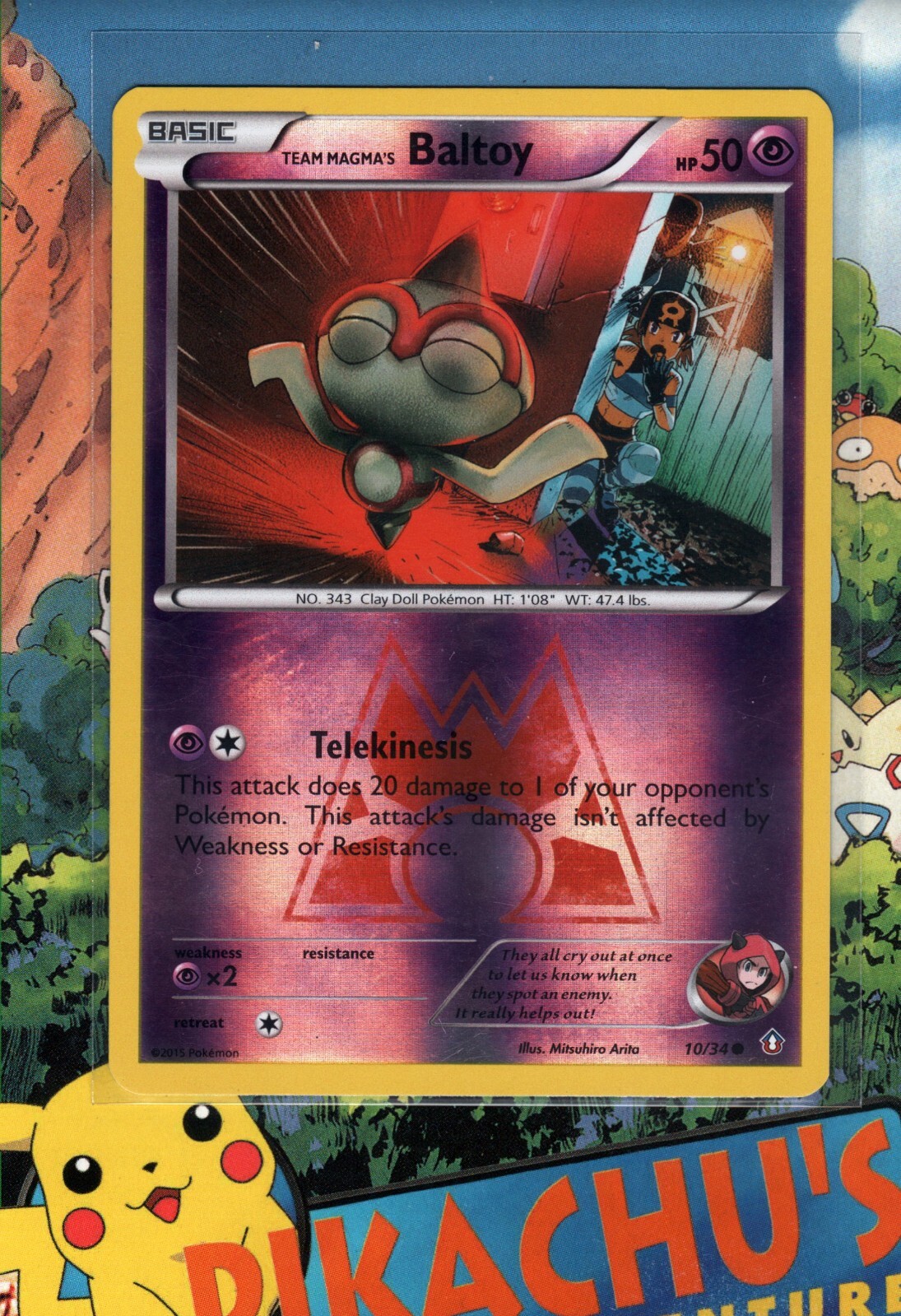 Pokemon TCG  Team Magma’s Baltoy 10/34 Double Crisis Reverse Holo  NM