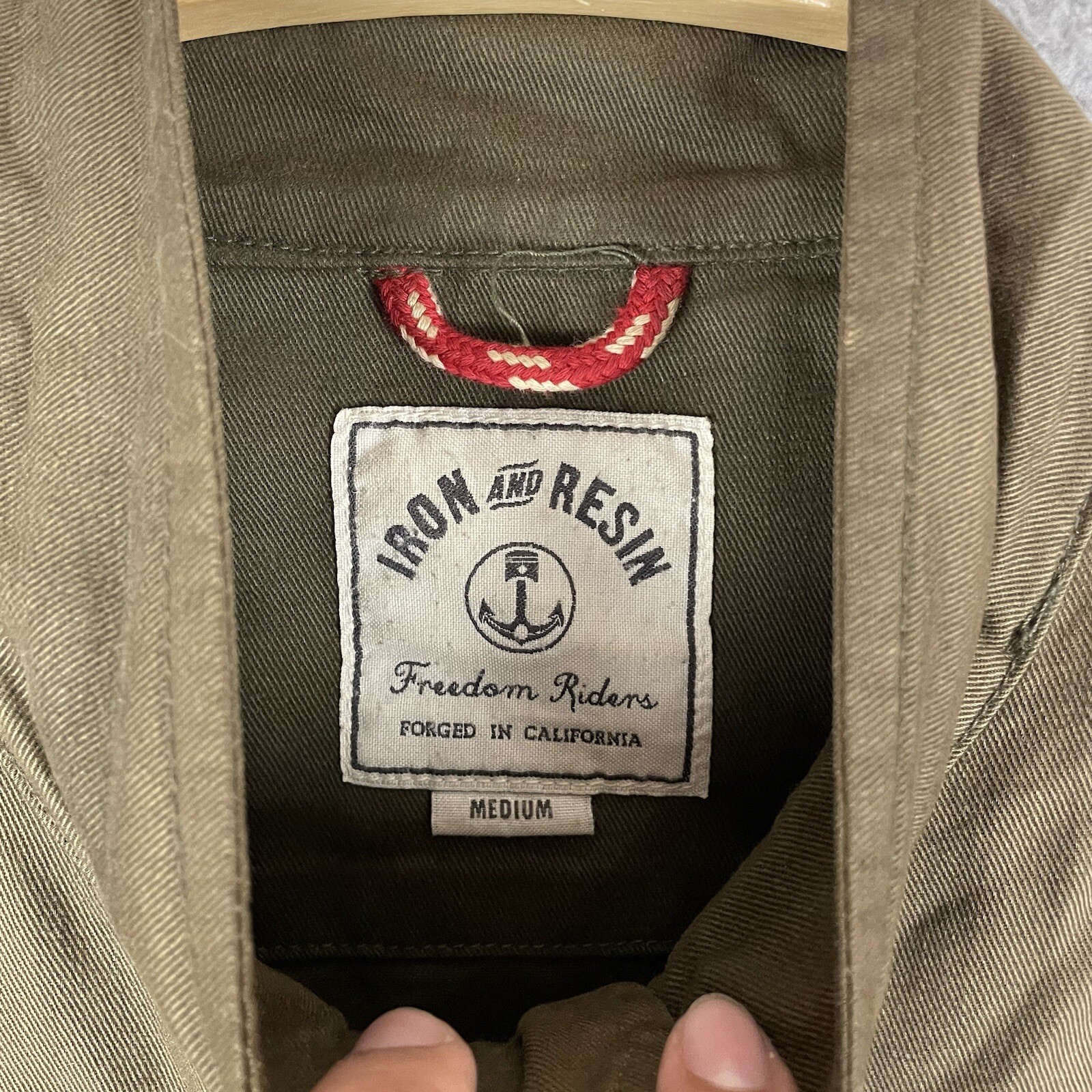 Iron And Resin Freedom Riders Jacket Mens Medium Gree… Gem