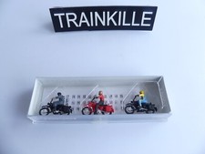PREISER HO 1: 87 / 10081 PERSONNAGES MOTOCYCLISTES / MOTARDS