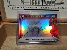 2019 panini elements football peyton barber neon signs red 2/10