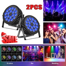 2PCS 270W 18LED Stage Light RGBW Par Light DMX Aluminum Party Disco DJ lights US