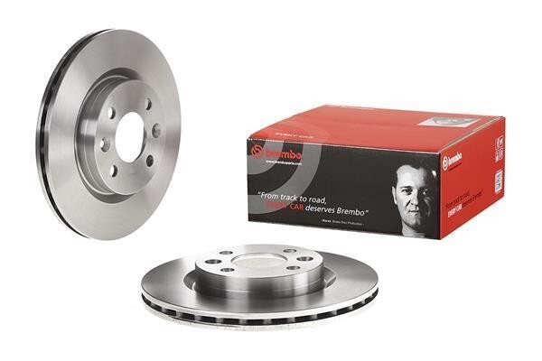 Jeu de 2 BREMBO 09.5802.24 disque de frein avant autoventilé de 259mm pour Clio II