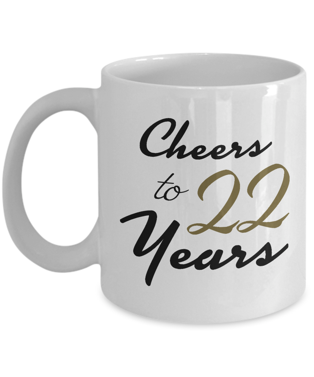 22nd Birthday Gifts for 22 Year Old Women Her Girl Ideas Cheers to 22 Years Mug eBay
