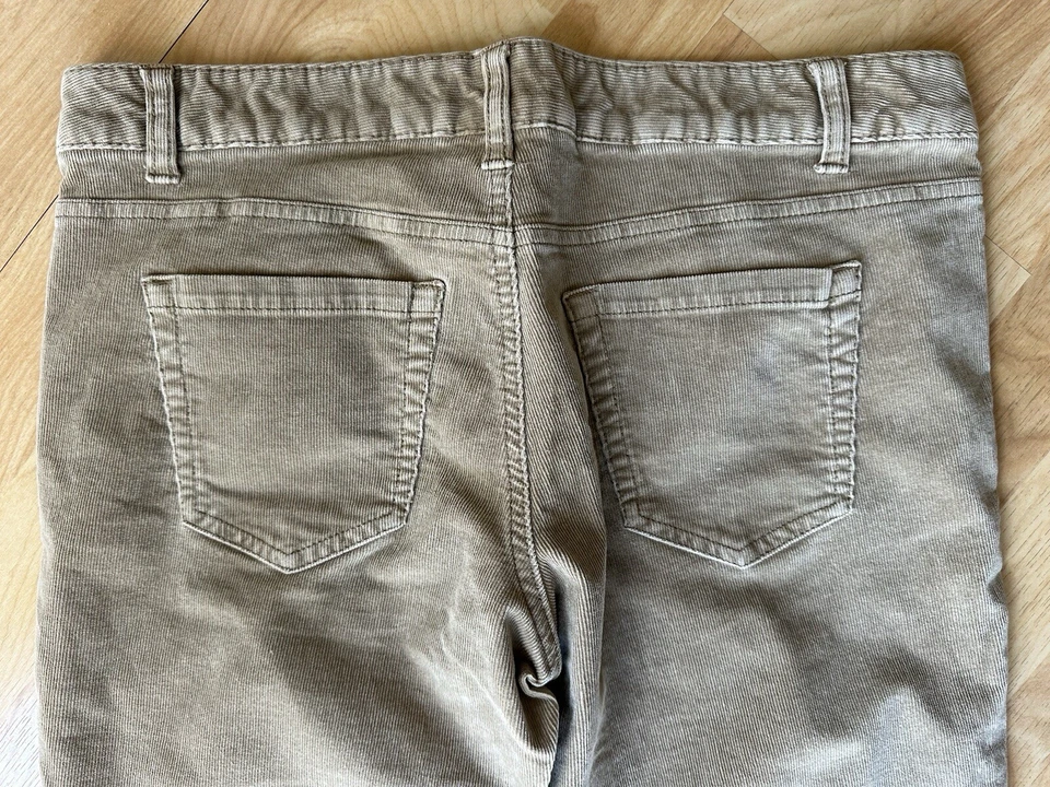 Pantalones de pana ajustados Merona elásticos extensibles tostados camel 5 bolsillos talla 8 modernos Foto 4 de 4