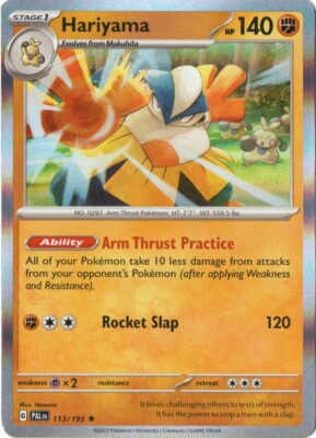 Karta Pokémon - Paldea Evolved - 113/193 - Hariyama (Holo