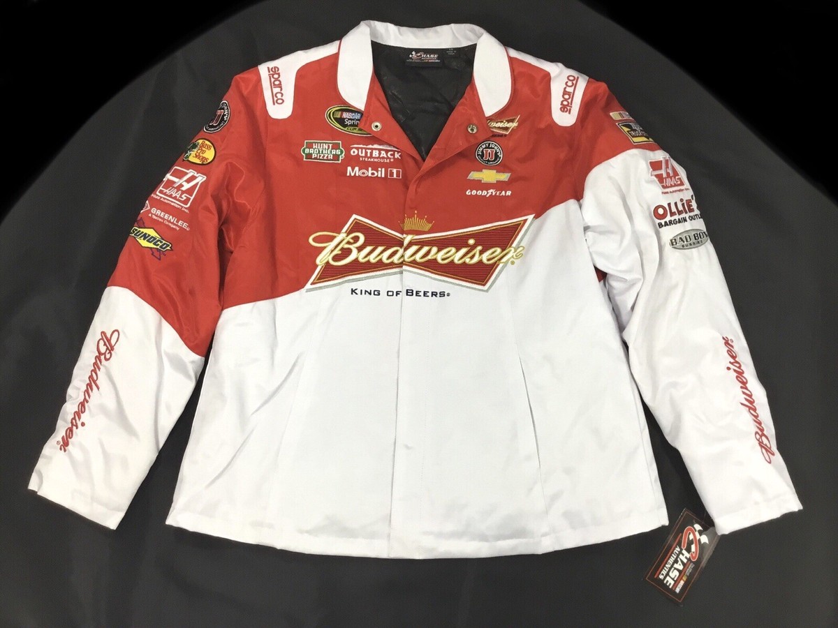 Budweiser Racing Jacket Womens NWT Chase Authentics NASCAR Kevin 