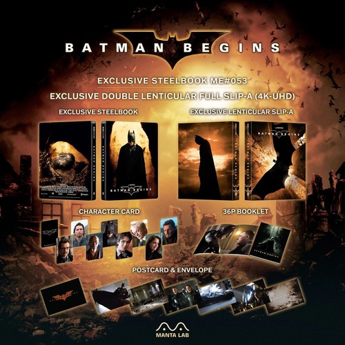 Batman Begins One Click Steelbook Boxset 4K UHD Blu-ray Manta Lab Collectong - Picture 10 of 10