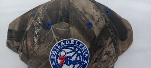 Cappello berretto regolabile Philadelphia 76ers NBA Mossy Oak palla preferita dai fan nuovo - Foto 10 di 12