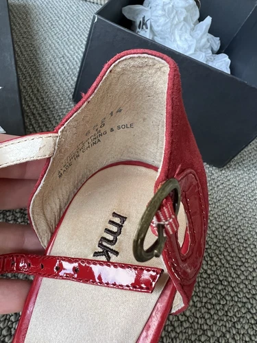 Red Leather Heels 41 - Picture 4 of 4