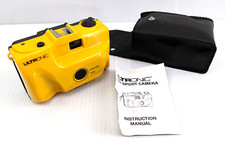 Vintage Ultronic Sport Camera yellow Focus Free 35mm with Case Manual