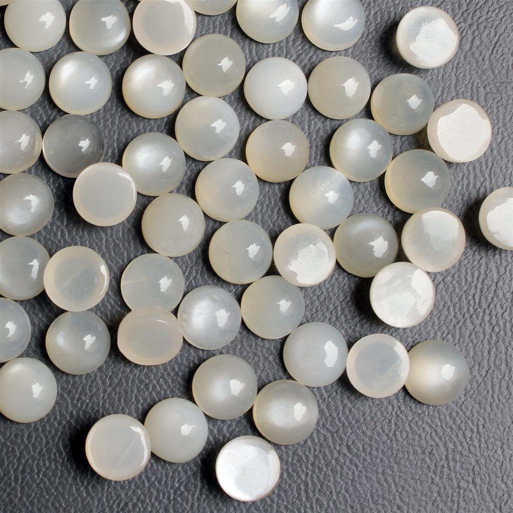 Wholesale Lot of 5mm Round Cabochon Natural Moonstone Loose Calibrated Gemstone