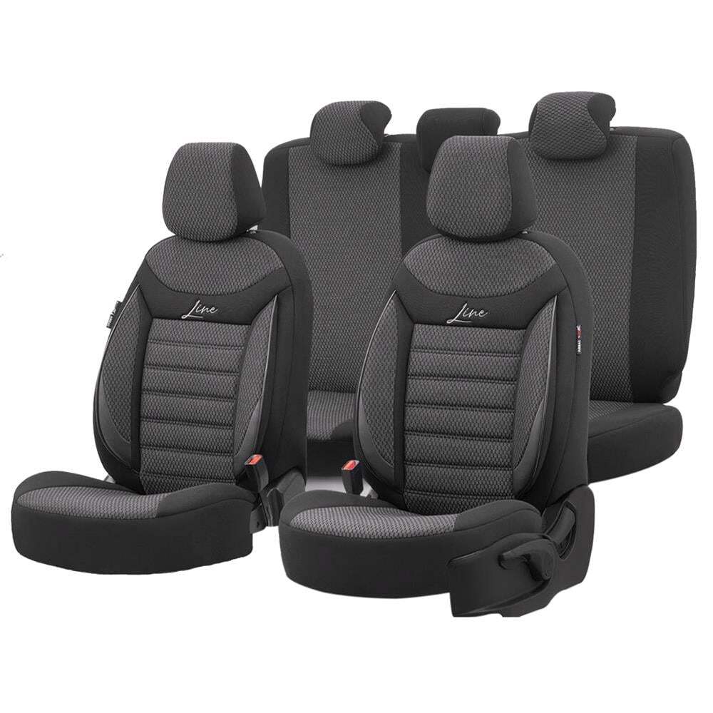 Car Seat Covers LINE SERIES Black Grey For BMW Series Gran