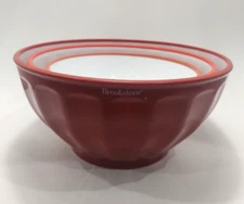 Nesting BPA Free Mixing Bowls Red, Orange & White Set of 3
