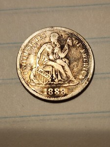 1888 Seated Liberty Dime FINE